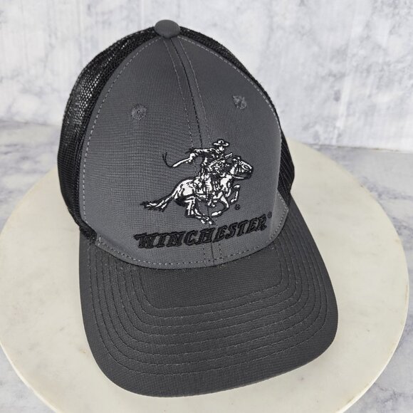 Winchester Trucker‎ Hat Gray Black Mesh Snapback Adjustable Outdoor Country - Picture 1 of 9